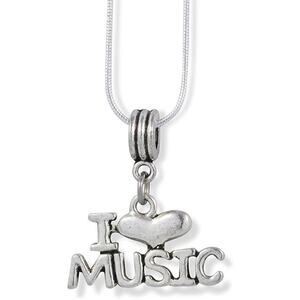 I Love Music Necklace Pendant Jewelry